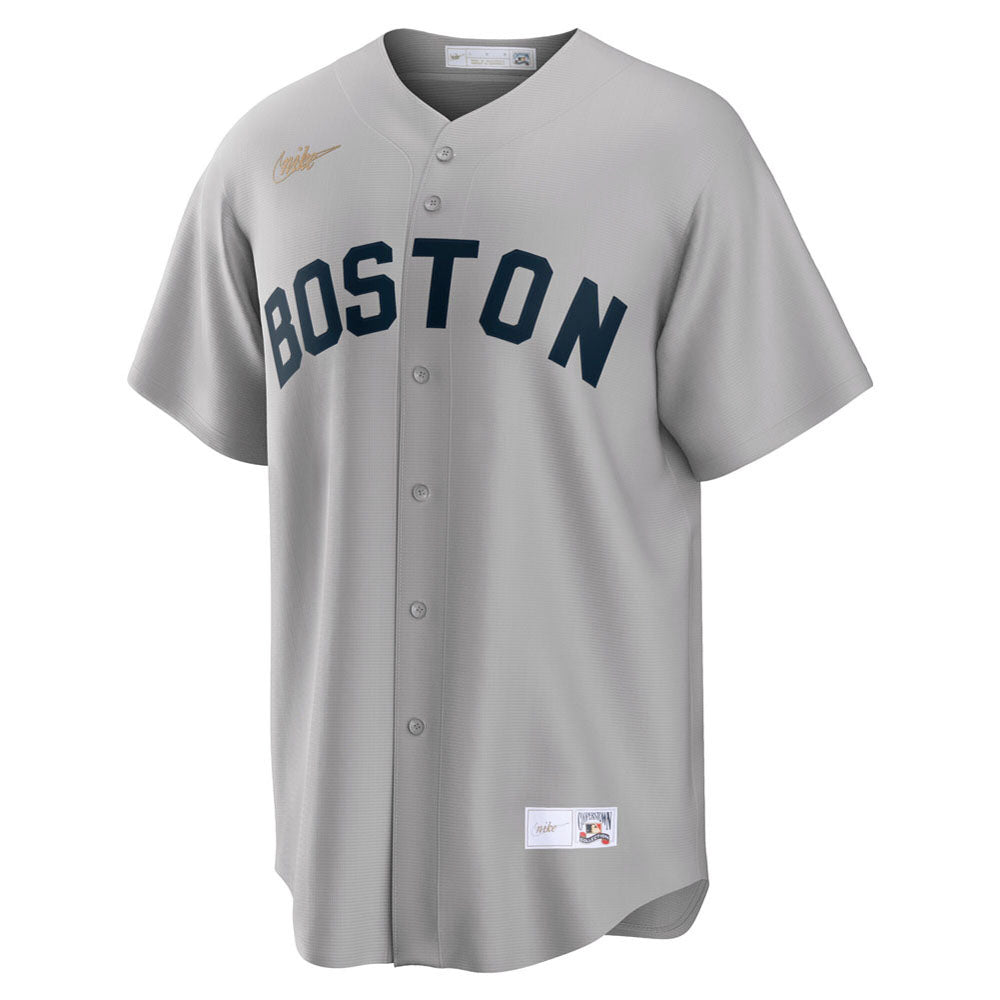 Men's Boston Red Sox Carl Yastrzemski Road Cooperstown Collection Player Jersey - Gray